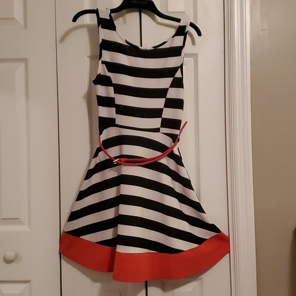 Black and White Sundress with belt
